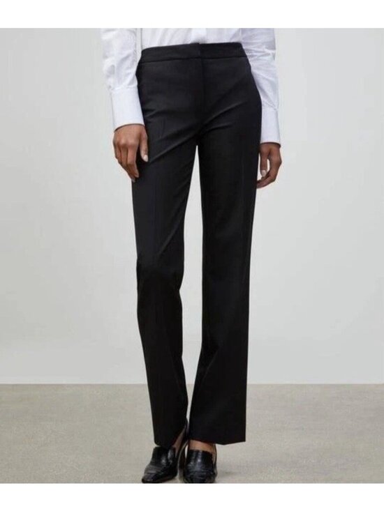 Lafayette 148 New York Pants - LAFAYETTE 148 NY 'Menswear' Virgin Wool Dress Pants Trousers Women’s 12 Black